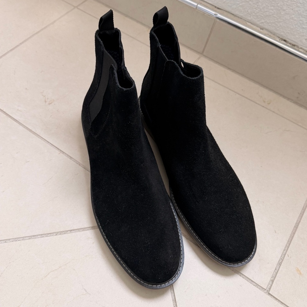 Men's Steve Madden Black Suede Chelsea Boots